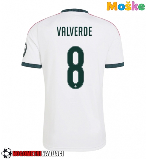 Moške Nogometnih dresov Real Madrid Federico Valverde #8 Domači 2026-27 Kratki rokavi Moške Nogometnih dresov Real Madrid Federico Valverde #8 Domači 2026-27 Kratki rokavi